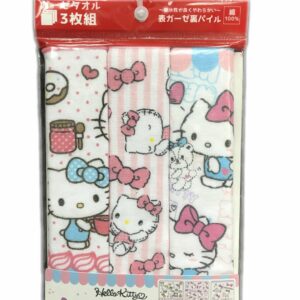 日本Hello Kitty純棉手帕(3入)