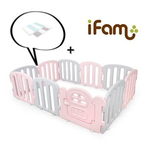 【Set】 iFam First Baby Room PG + Mat 【組合】 簡約風圍欄 + 地墊 207x147x60cm